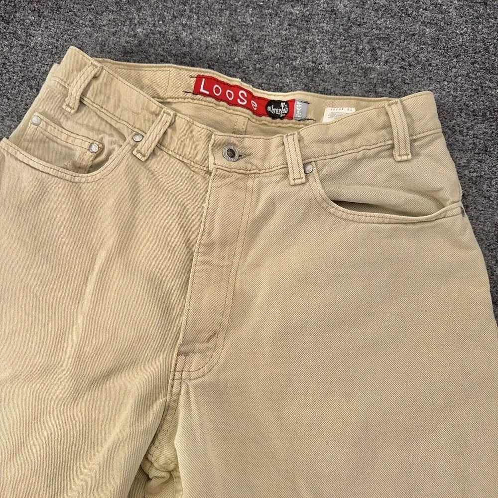 Vintage Levis Silver Tab Jeans Mens 32x34 Loose Fit Skater Denim 1995 Beige EUC
